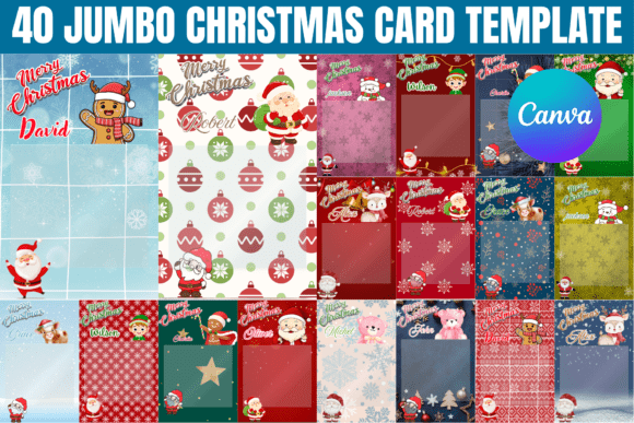 40 Jumbo Christmas Treat Card Template: A Festive Design System