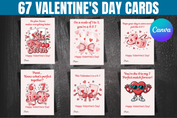 67 Valentine's Day Cards Template: Modern Tween & Teen Style
