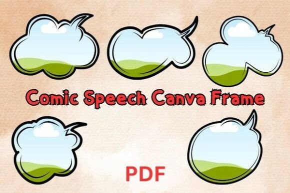 Comic Speech Bubble Canva Frame Bundle: Your Go-To for Dynamic Designs