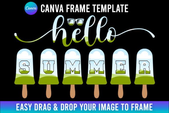 Design Bright Seasonal Graphics Easily with Hello Summer Canva Frame Template