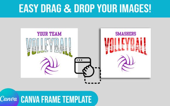 Editable Volleyball Canva Frame Template: Your Go-To Design Asset