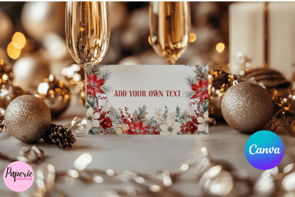 Elegant Floral Place Cards for Your Christmas Table