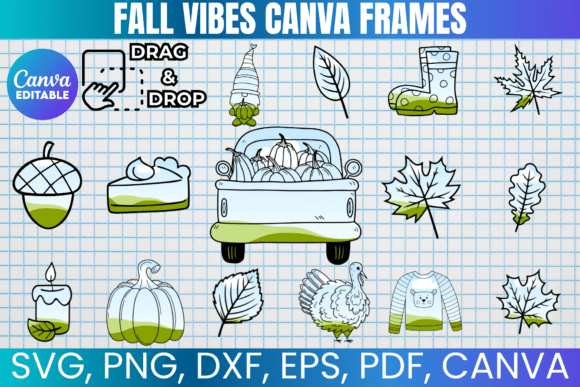 Fall Canva Frames Bundle: Elevate Your Autumn Designs