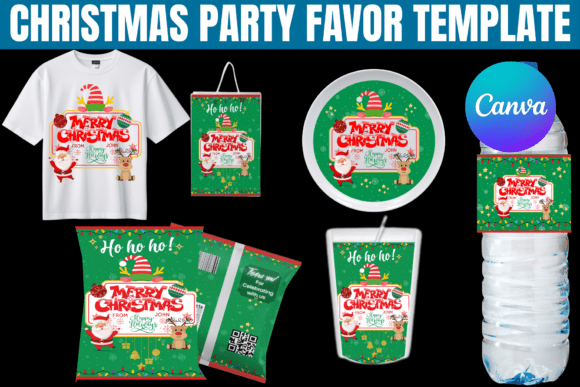 Festive DIY: Christmas Party Favor Canva Template Bundle