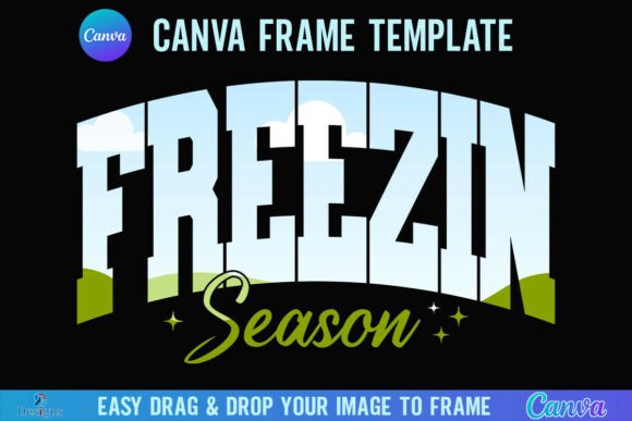 Freezin Season Canva Frame: Crisp Design for Cool Brands