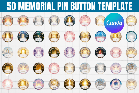 Honoring Memories with Design: The 50 Memorial Pin Button Template