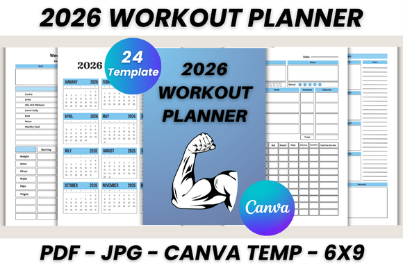 Organize Your Fitness: The 2026 Workout Planner Canva Template