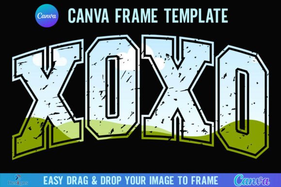 Retro Valentine XOXO Canva Frame: Your Go-To for Nostalgic Love Designs