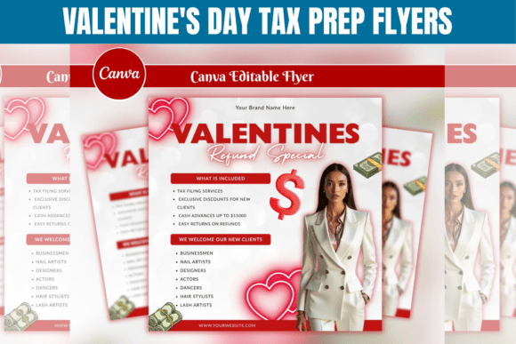 Smart Valentine's Day Tax Prep Flyers for Client Growth