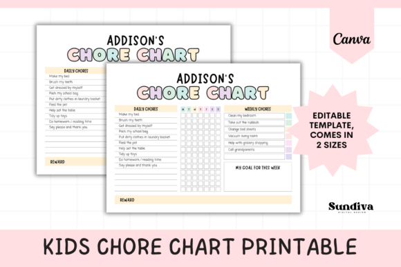 Streamline Family Life with This Editable Chore Chart