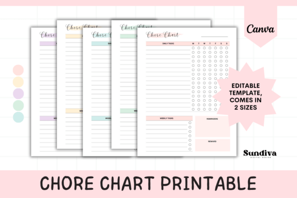 Transform Your Routine: Editable Chore Chart Canva Template 2
