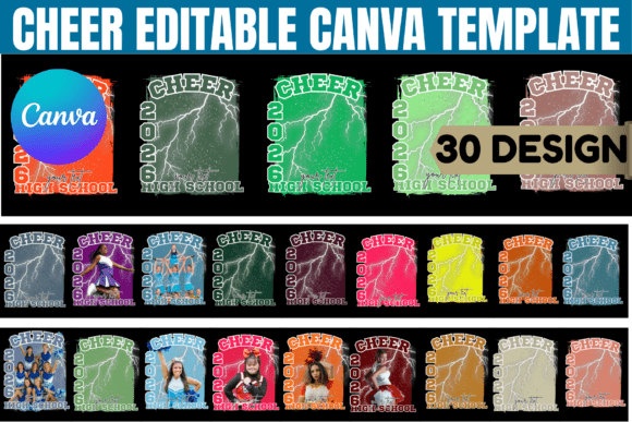 Unleash Your Team Spirit: The Cheer Editable Canva Template Bundle