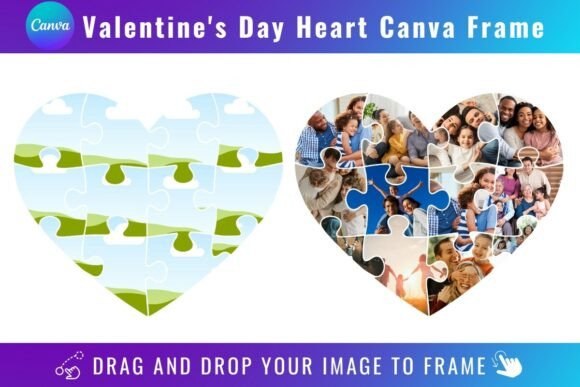 Valentine's Day Heart Canva Frame: Easy Digital Design