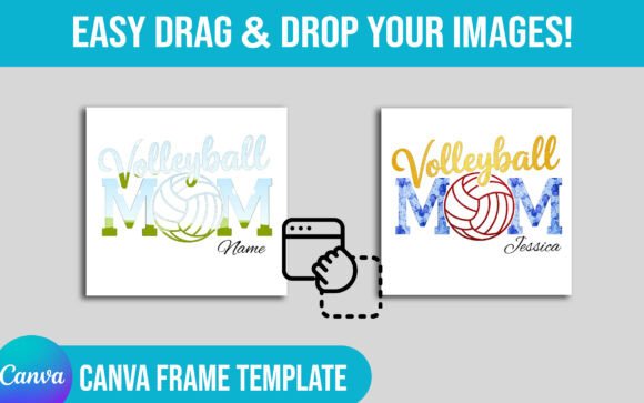 Volleyball Mom Canva Frame Template: Create Game Day Graphics Fast